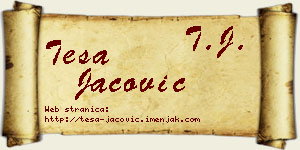 Teša Jačović vizit kartica